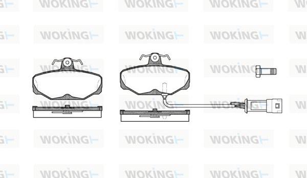 Woking P3053.02 - Kit pastiglie freno, Freno a disco autozon.pro