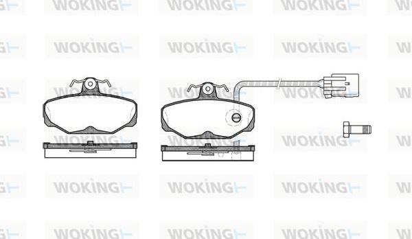 Woking P3053.12 - Kit pastiglie freno, Freno a disco autozon.pro