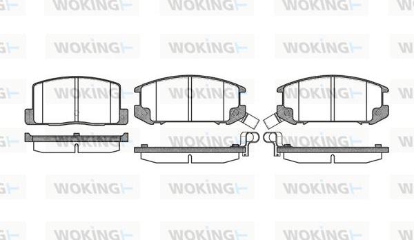 Woking P3013.12 - Kit pastiglie freno, Freno a disco autozon.pro