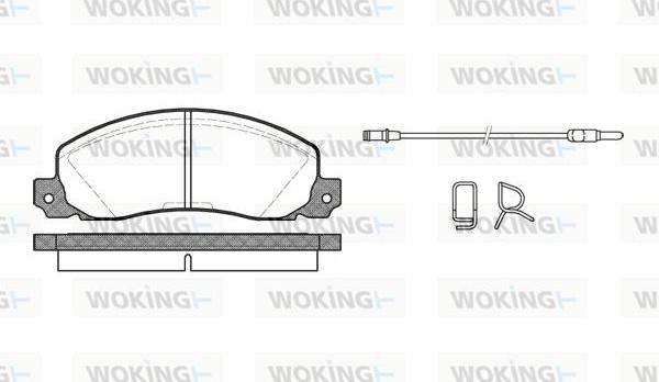 Woking P3023.02 - Kit pastiglie freno, Freno a disco autozon.pro