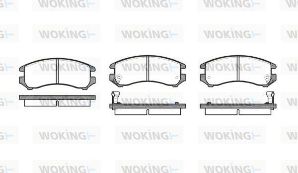 Woking P3193.02 - Kit pastiglie freno, Freno a disco autozon.pro