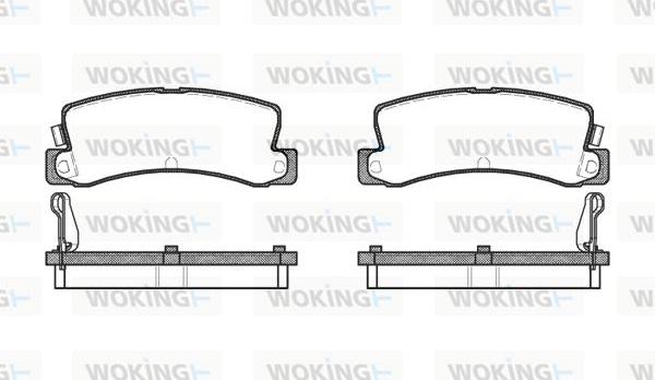 Woking P3143.04 - Kit pastiglie freno, Freno a disco autozon.pro