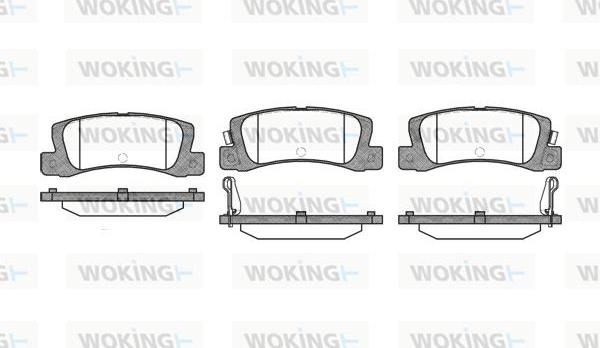 Woking P3143.02 - Kit pastiglie freno, Freno a disco autozon.pro