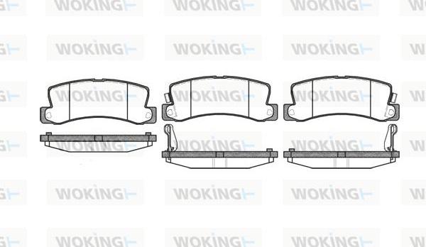 Woking P3143.22 - Kit pastiglie freno, Freno a disco autozon.pro