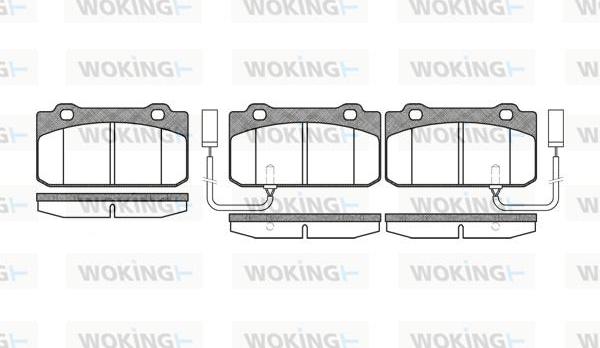 Woking P3103.12 - Kit pastiglie freno, Freno a disco autozon.pro