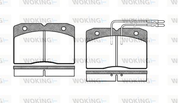 Woking P3113.04 - Kit pastiglie freno, Freno a disco autozon.pro