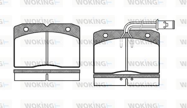 Woking P3113.12 - Kit pastiglie freno, Freno a disco autozon.pro