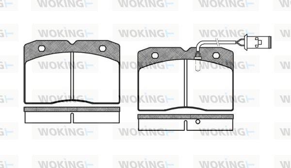 Woking P3113.22 - Kit pastiglie freno, Freno a disco autozon.pro