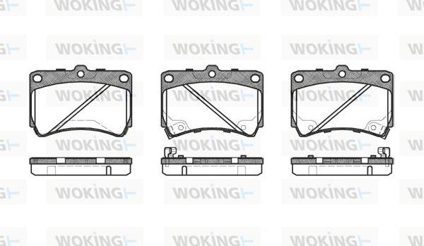 Woking P3123.42 - Kit pastiglie freno, Freno a disco autozon.pro