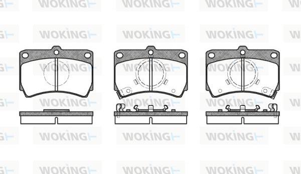 Woking P3123.02 - Kit pastiglie freno, Freno a disco autozon.pro