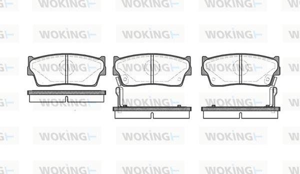 Woking P3893.02 - Kit pastiglie freno, Freno a disco autozon.pro