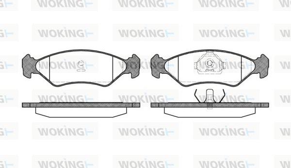 Woking P3853.10 - Kit pastiglie freno, Freno a disco autozon.pro