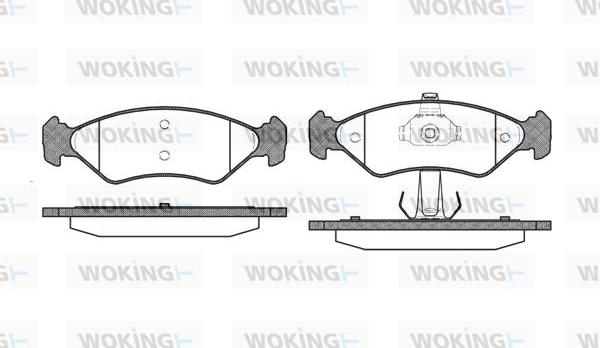 Woking P3853.30 - Kit pastiglie freno, Freno a disco autozon.pro