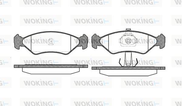 Woking P3853.20 - Kit pastiglie freno, Freno a disco autozon.pro