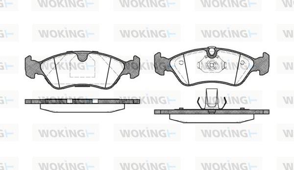 Woking P3863.50 - Kit pastiglie freno, Freno a disco autozon.pro