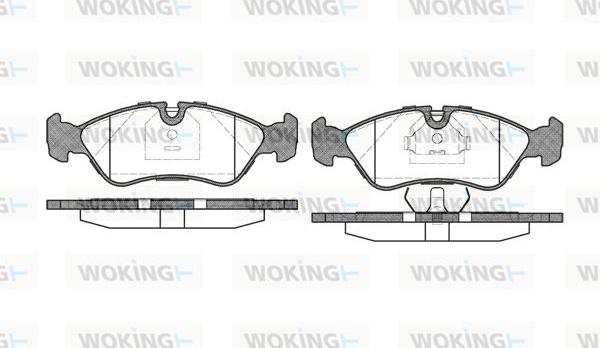 Woking P3863.30 - Kit pastiglie freno, Freno a disco autozon.pro