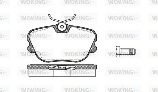 Woking P3803.10 - Kit pastiglie freno, Freno a disco autozon.pro