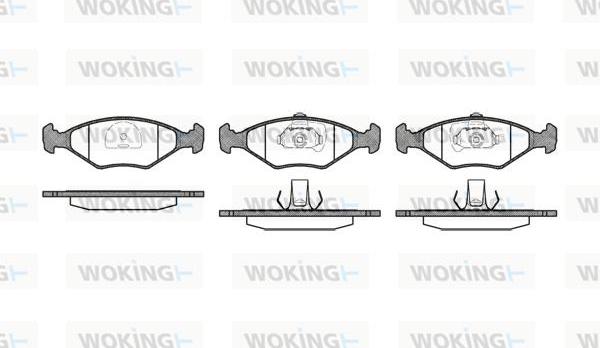 Woking P3813.40 - Kit pastiglie freno, Freno a disco autozon.pro