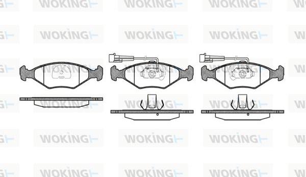 Woking P3813.42 - Kit pastiglie freno, Freno a disco autozon.pro