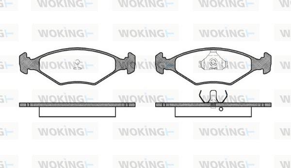 Woking P3813.00 - Kit pastiglie freno, Freno a disco autozon.pro