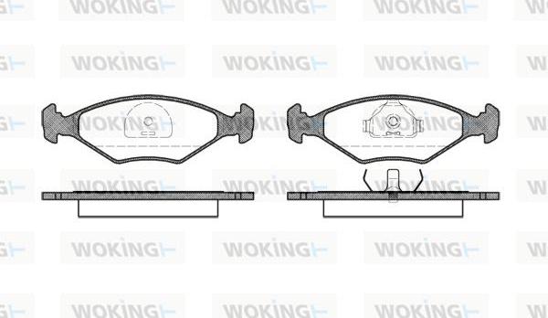 Woking P3813.10 - Kit pastiglie freno, Freno a disco autozon.pro