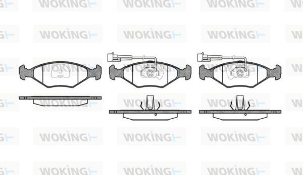 Woking P3813.32 - Kit pastiglie freno, Freno a disco autozon.pro