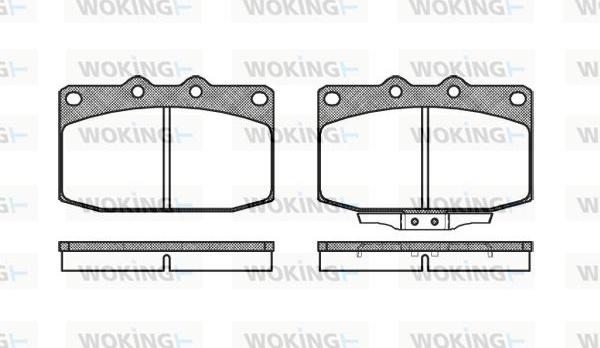 Woking P3353.02 - Kit pastiglie freno, Freno a disco autozon.pro