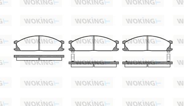 Woking P3363.02 - Kit pastiglie freno, Freno a disco autozon.pro