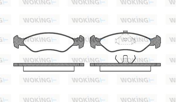 Woking P3303.00 - Kit pastiglie freno, Freno a disco autozon.pro