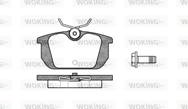 Woking P3313.00 - Kit pastiglie freno, Freno a disco autozon.pro