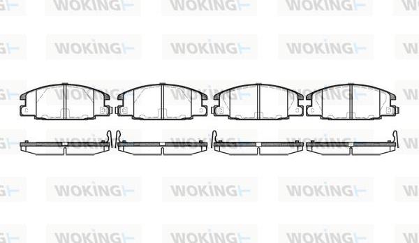 Woking P3383.24 - Kit pastiglie freno, Freno a disco autozon.pro