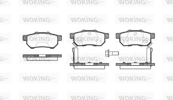 Woking P3333.52 - Kit pastiglie freno, Freno a disco autozon.pro