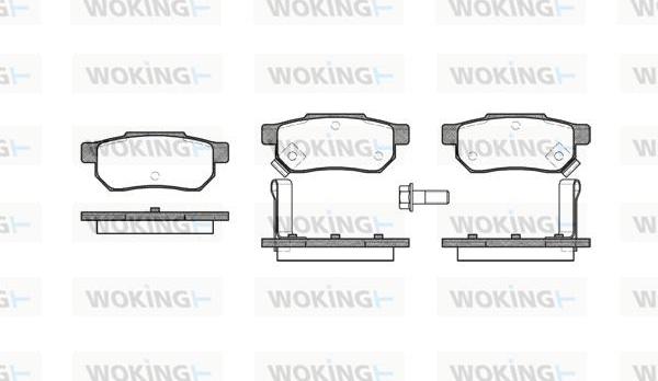 Woking P3333.02 - Kit pastiglie freno, Freno a disco autozon.pro