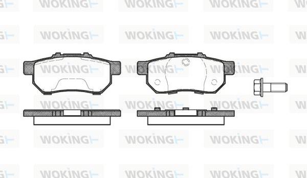 Woking P3333.20 - Kit pastiglie freno, Freno a disco autozon.pro