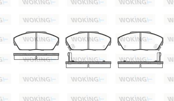 Woking P3373.02 - Kit pastiglie freno, Freno a disco autozon.pro