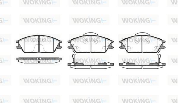 Woking P3243.22 - Kit pastiglie freno, Freno a disco autozon.pro