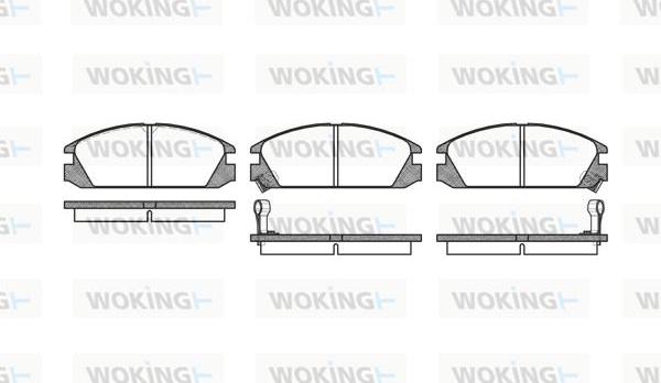 Woking P3283.02 - Kit pastiglie freno, Freno a disco autozon.pro