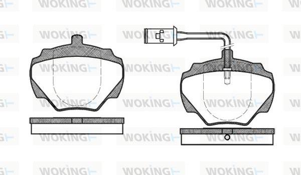 Woking P3223.01 - Kit pastiglie freno, Freno a disco autozon.pro