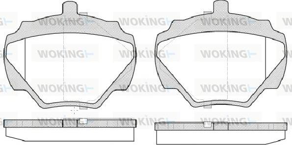 Woking P3223.10 - Kit pastiglie freno, Freno a disco autozon.pro