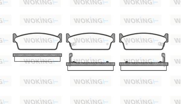 Woking P3273.02 - Kit pastiglie freno, Freno a disco autozon.pro