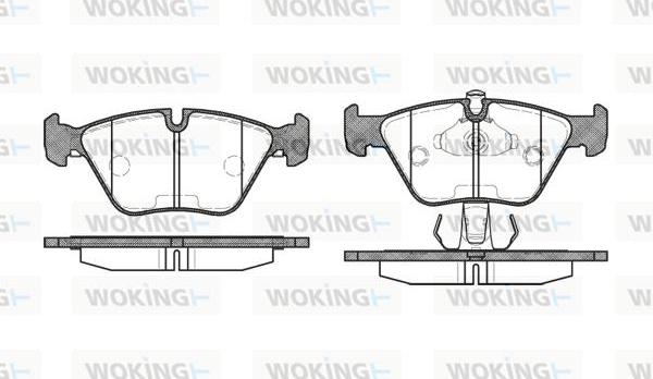 Woking P3703.15 - Kit pastiglie freno, Freno a disco autozon.pro