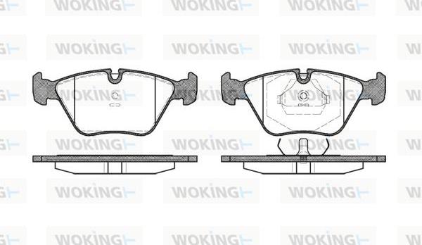 Woking P3703.10 - Kit pastiglie freno, Freno a disco autozon.pro