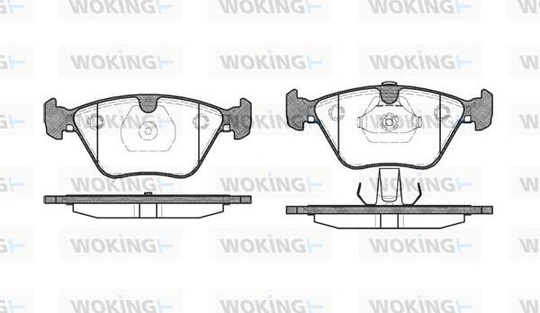 Woking P3703.13 - Kit pastiglie freno, Freno a disco autozon.pro