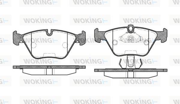 Woking P3703.25 - Kit pastiglie freno, Freno a disco autozon.pro