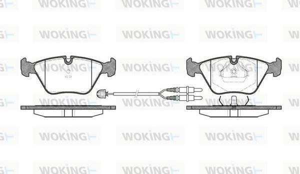 Woking P3703.22 - Kit pastiglie freno, Freno a disco autozon.pro