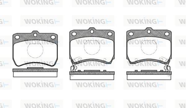 Woking P3713.02 - Kit pastiglie freno, Freno a disco autozon.pro