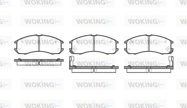 Woking P3733.02 - Kit pastiglie freno, Freno a disco autozon.pro