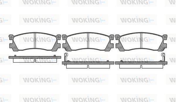 Woking P2993.12 - Kit pastiglie freno, Freno a disco autozon.pro