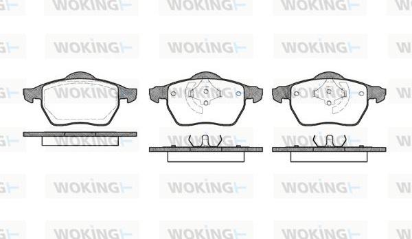 Woking P2903.50 - Kit pastiglie freno, Freno a disco autozon.pro