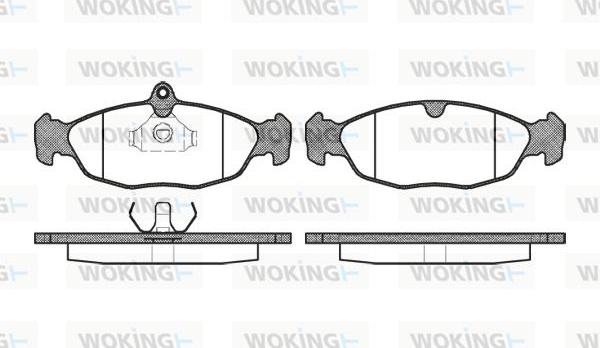 Woking P2933.00 - Kit pastiglie freno, Freno a disco autozon.pro